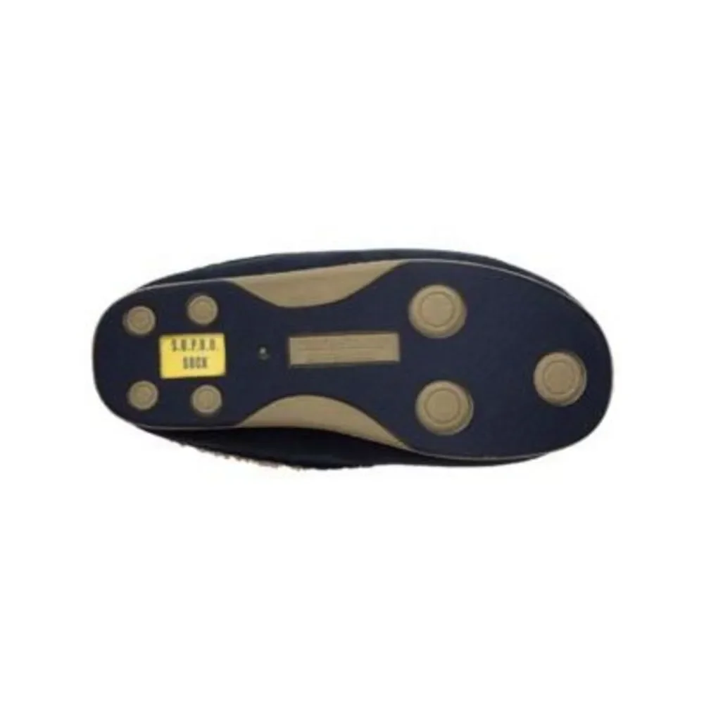 DEER STAGS Mens Navy Quilted Comfort Alma Round Toe Slip On Slippers Shoes 7 M - Picture 4 of 4